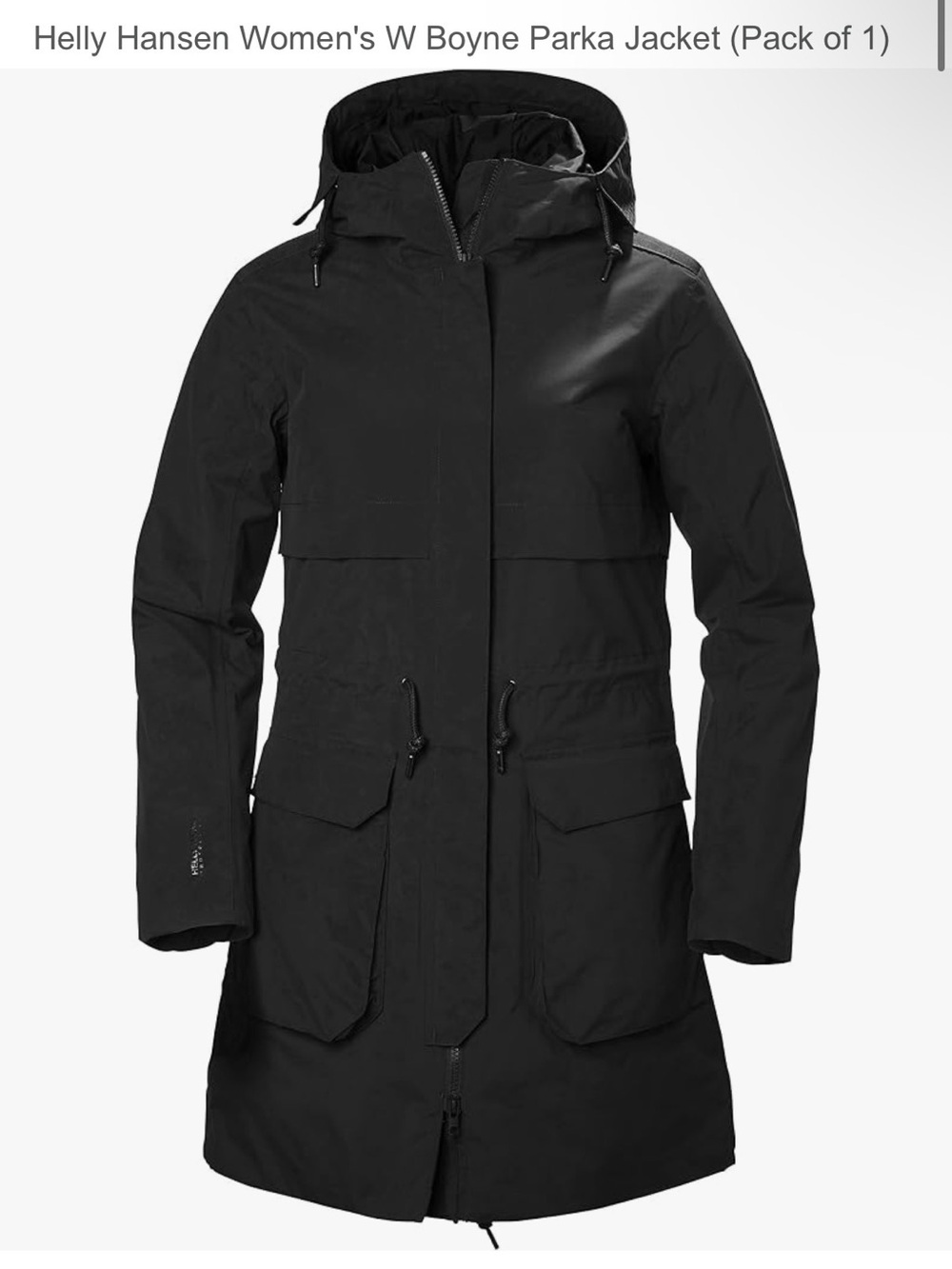 Helly Hansen Women's Black Insulated Parka with Hood